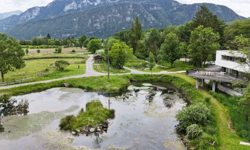 Jardin de découverte des milieux aquatiques de la vallée de l’Arve Vue du jardin